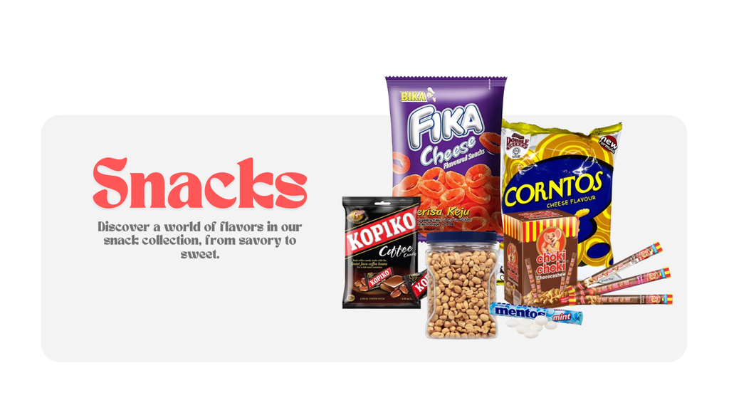 Discover a world of flavors in our snack collection, from savory to sweet.